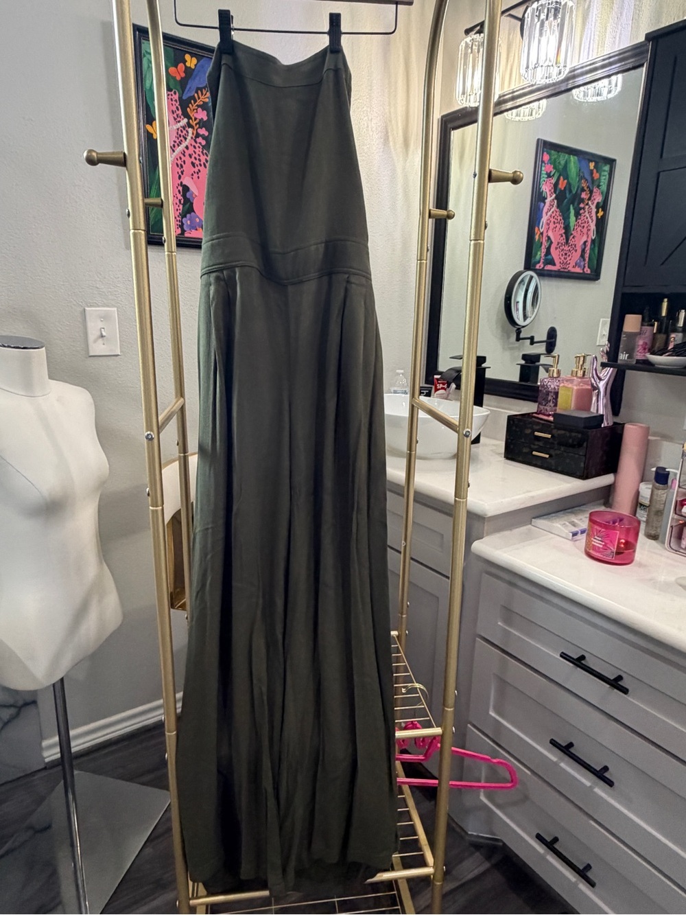 torrid Olive Green Maxi Skirted Jumpsuit